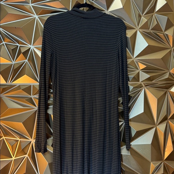 GAP Black and Green Striped Long Sleeve Dress - Picture 3 of 4